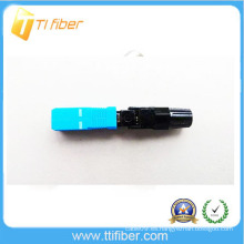 Ftth conector rápido de fibra óptica, rápido conector de montaje SC / UPC tipo de tornillo conector rápido